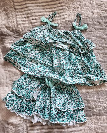 Ensemble bleue léopard 12 mois