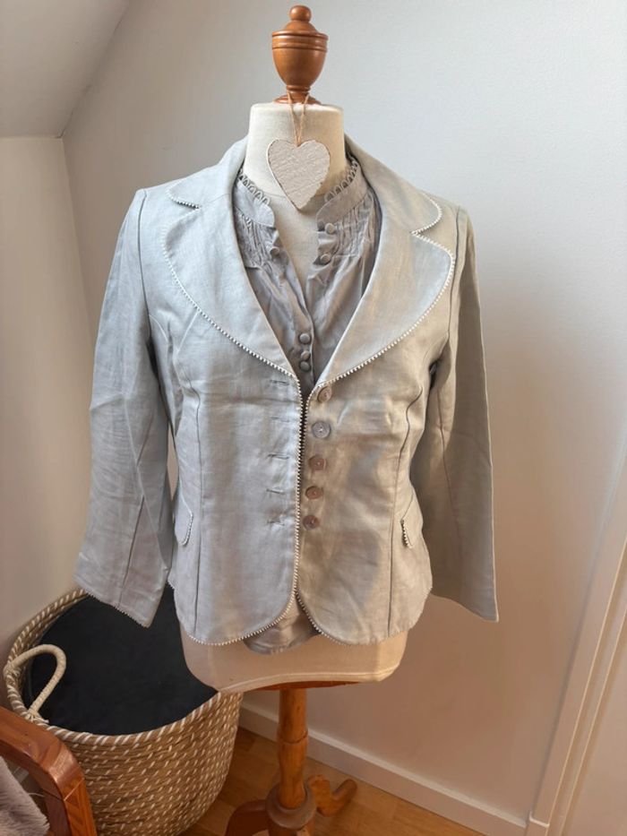 đ€ sublime blouse grise - GĂ©rard Darel - T42 - photo numĂ©ro 9