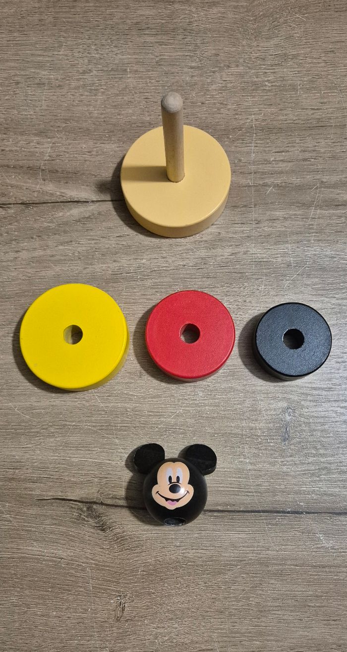 Lot jouets bébé en bois Mickey - photo numéro 5