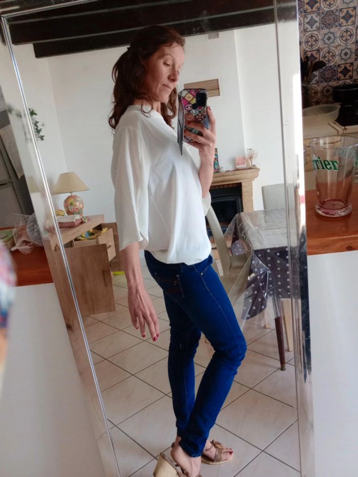 Blouse femme XL blanc cassé c21 - photo numéro 10