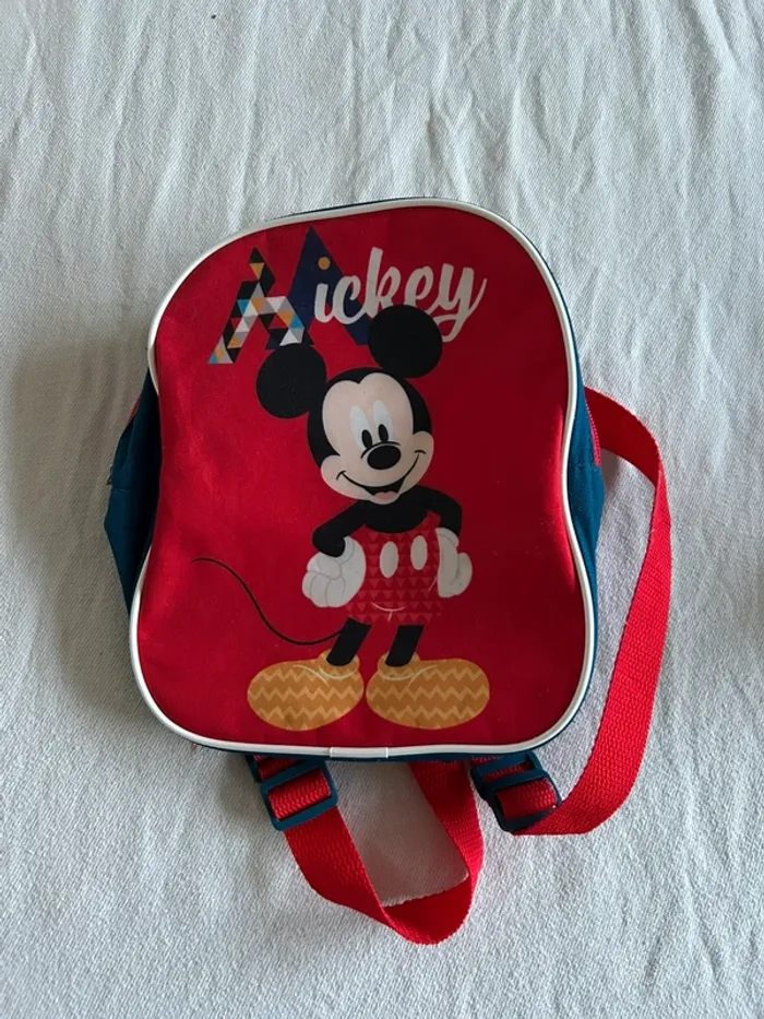 Sac à dos Mickey mousse Disney rouge et bleu