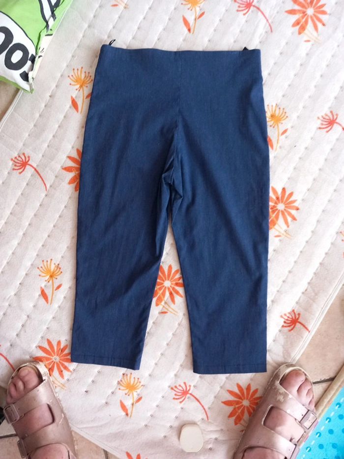 🩳 Pantacourt bleu marine T42 viscose elasthan Froggy Paris - photo numéro 3