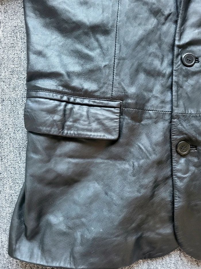 Veste Blazer en Cuir Véritable Serge Pariente - Noir - Taille 3XL - photo numéro 3
