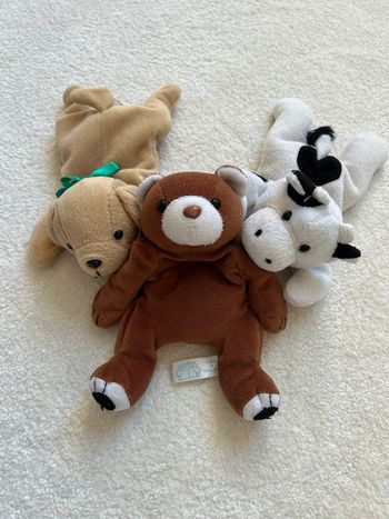 Lot 3 peluches animaux