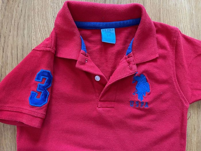 T-shirt polo rouge 3 ans - photo numéro 4