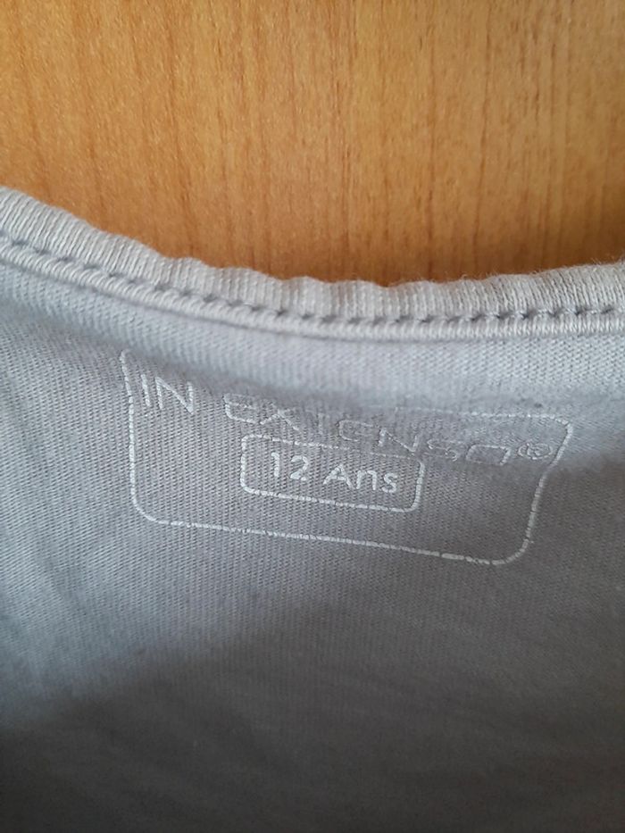 Tee shirt gris t 12 ans - photo numéro 2