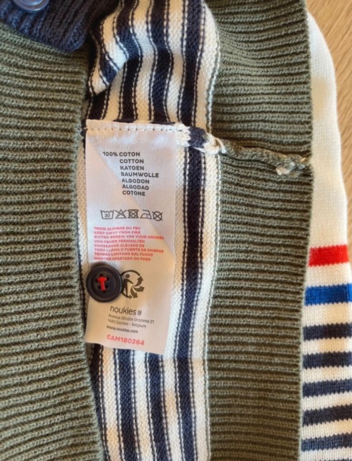 Cardigan en tricot de coton Noukie's taille 7 - 8 ans neuf avec étiquettes - photo numéro 7