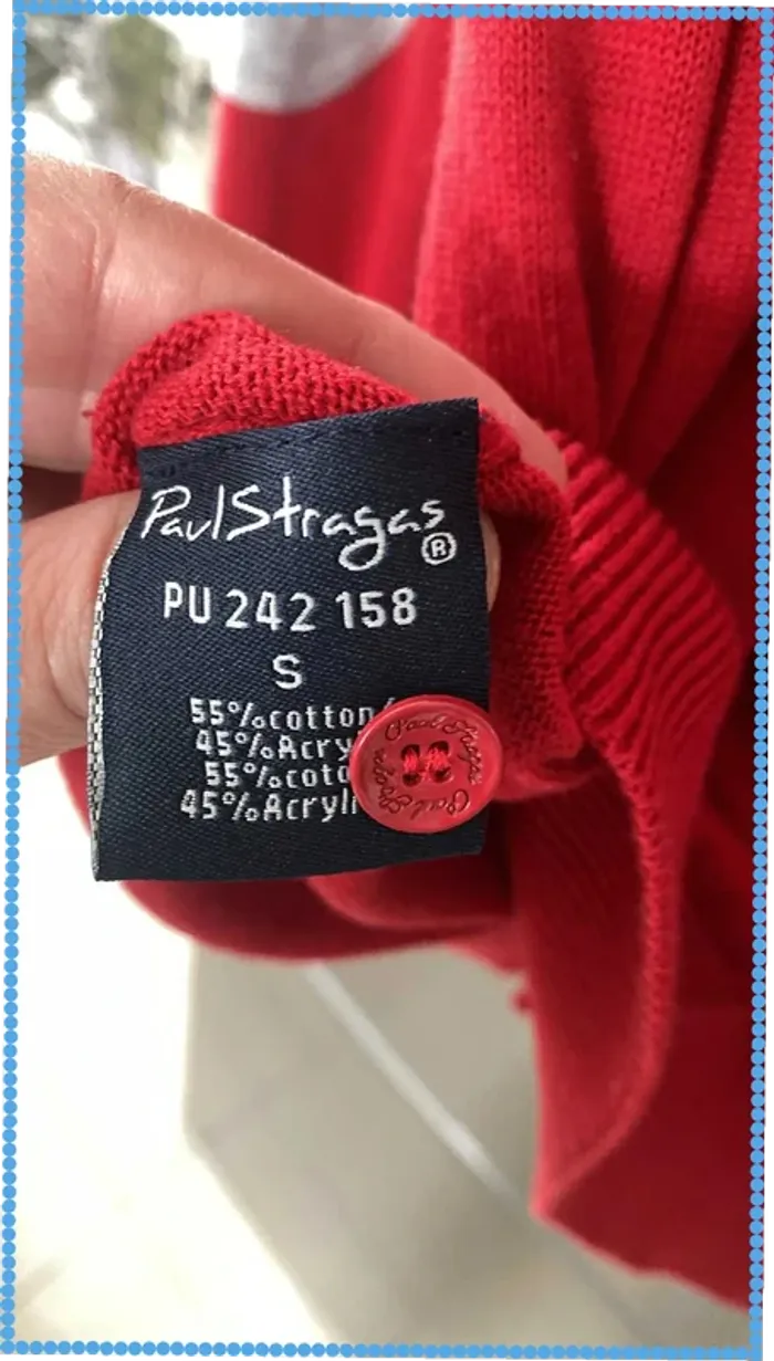 Cardigan Rouge Paul Stragas Taille S Neuf Homme - photo numéro 4