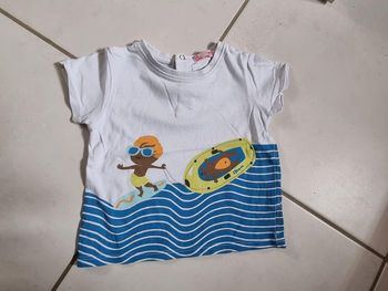 Tee-shirt manches courtes DPAM 12 mois 74 cm