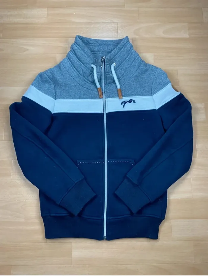 Gilet / Sweat Pénélope Leprevost Gris & Bleu Marine – Junior - photo numéro 2
