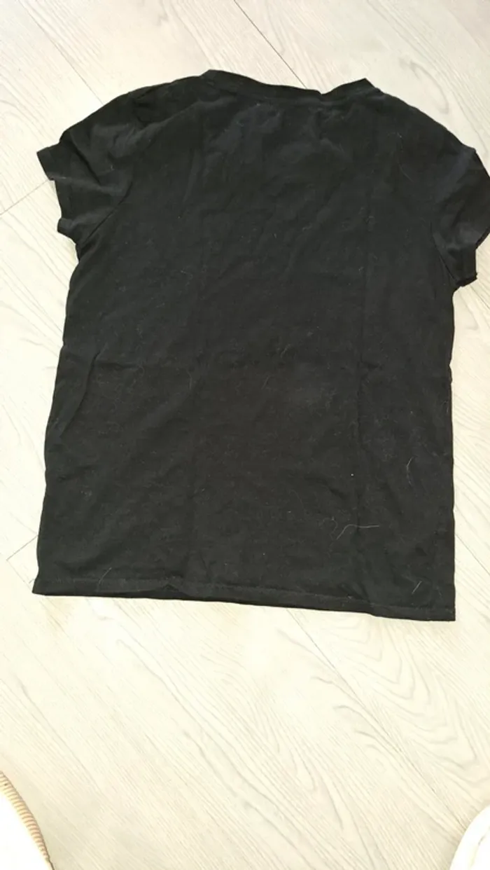T-shirt noir, Kiabi taille XS - photo numéro 3