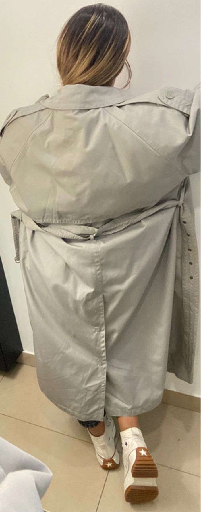 Trench Coat Long Mixte Taille 40-42 Coupe Loose - photo numéro 12