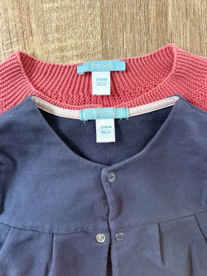 2 gilets bébé fille - photo numéro 2