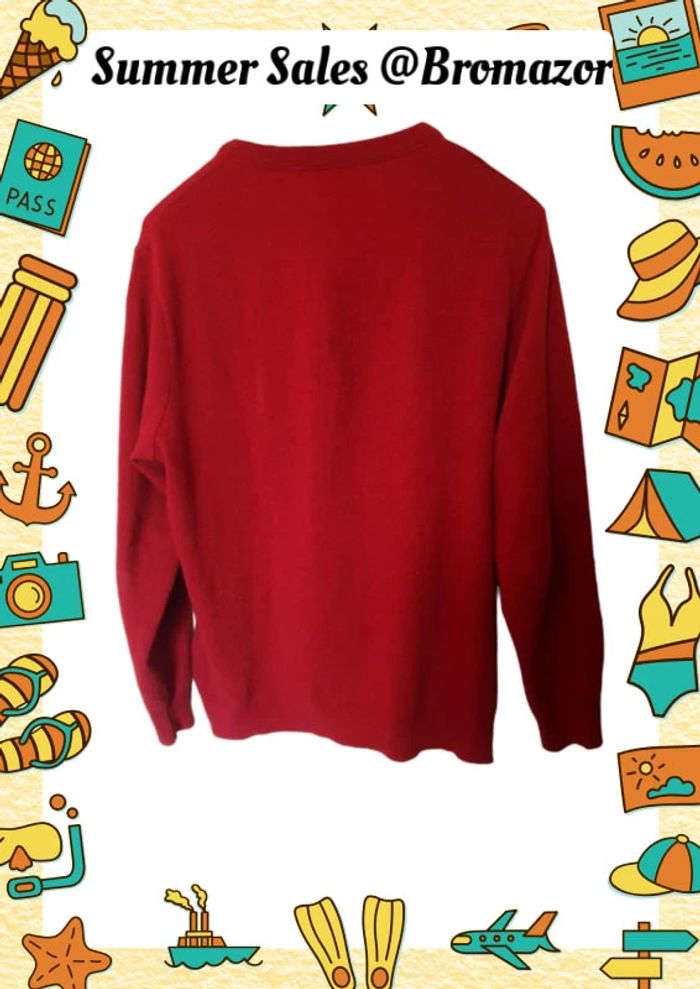 Très beau pull rouge 80% laine taille XL - photo numéro 4