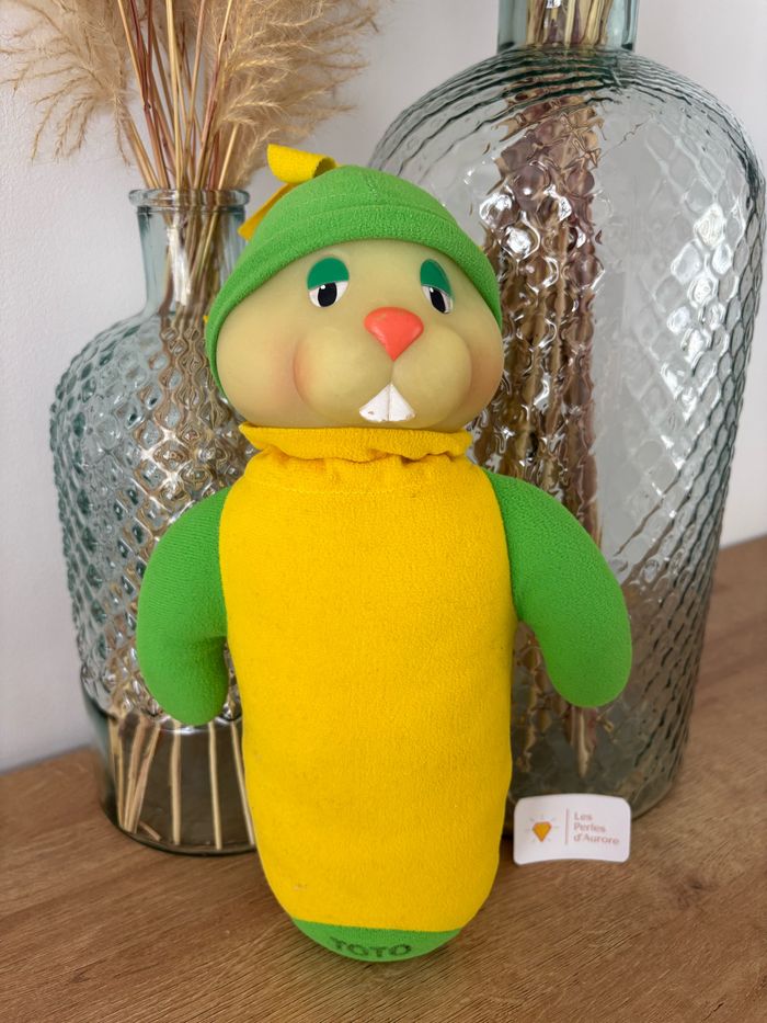 Peluche veilleuse toto lapin vintage