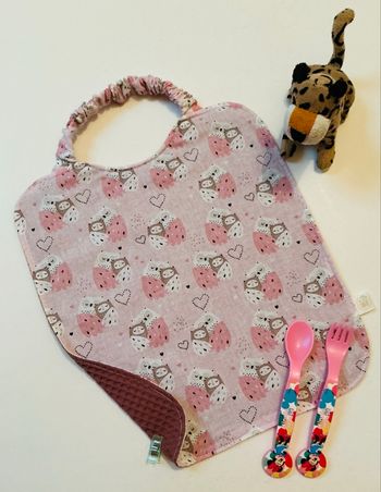 Bavoir élastique 36X30 chouette