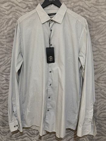 Roy Robson - Chemise à motifs, Blanche, taille XL