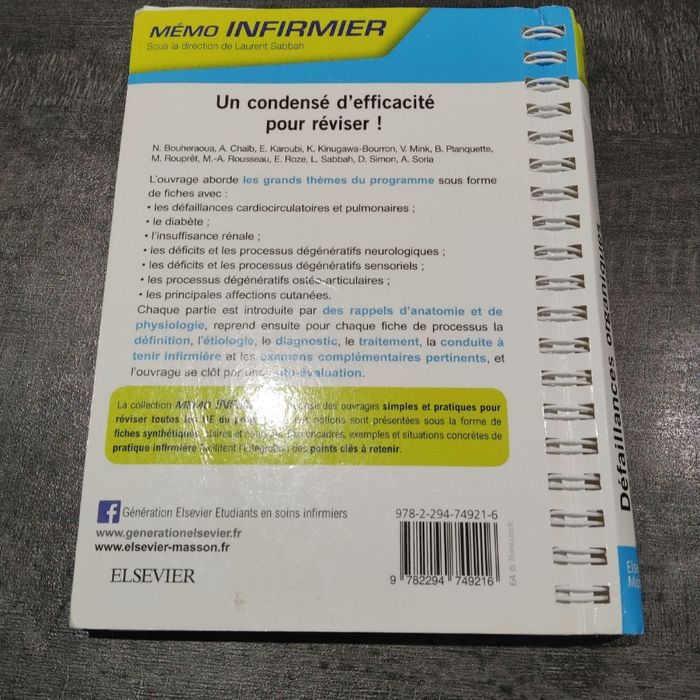 Memo infirmiers- défaillance organiques et processus dégénératif - photo numéro 2