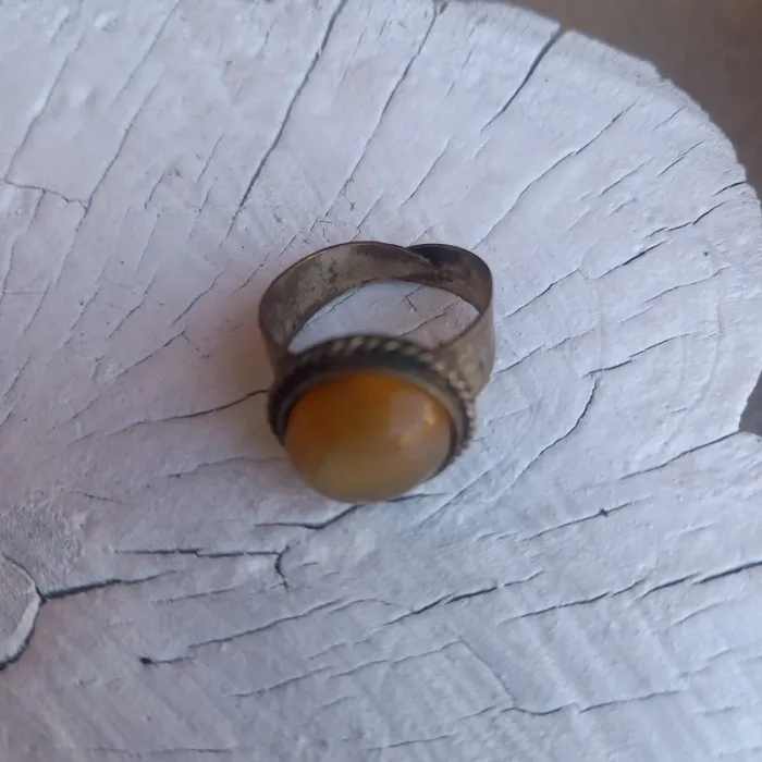 Bague vintage pierre ajustable - photo numéro 2