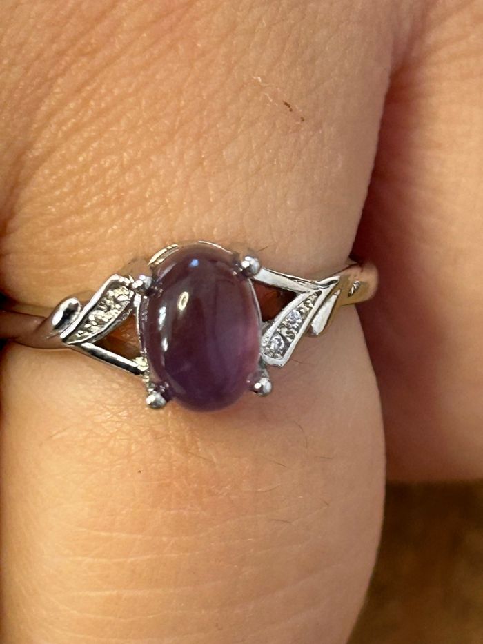 Bague réglable en Améthyste – Sérénité et intuition - photo numéro 2