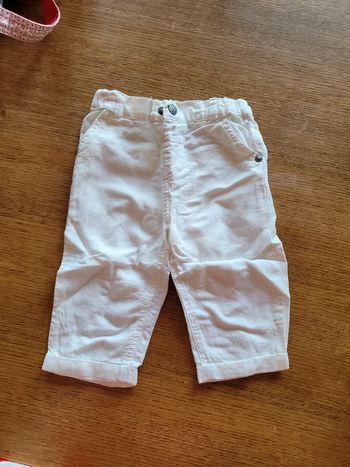 Pantalon effet lin 12 mois