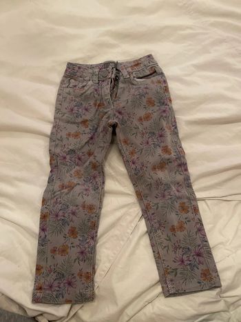 Jean fille motif fleur