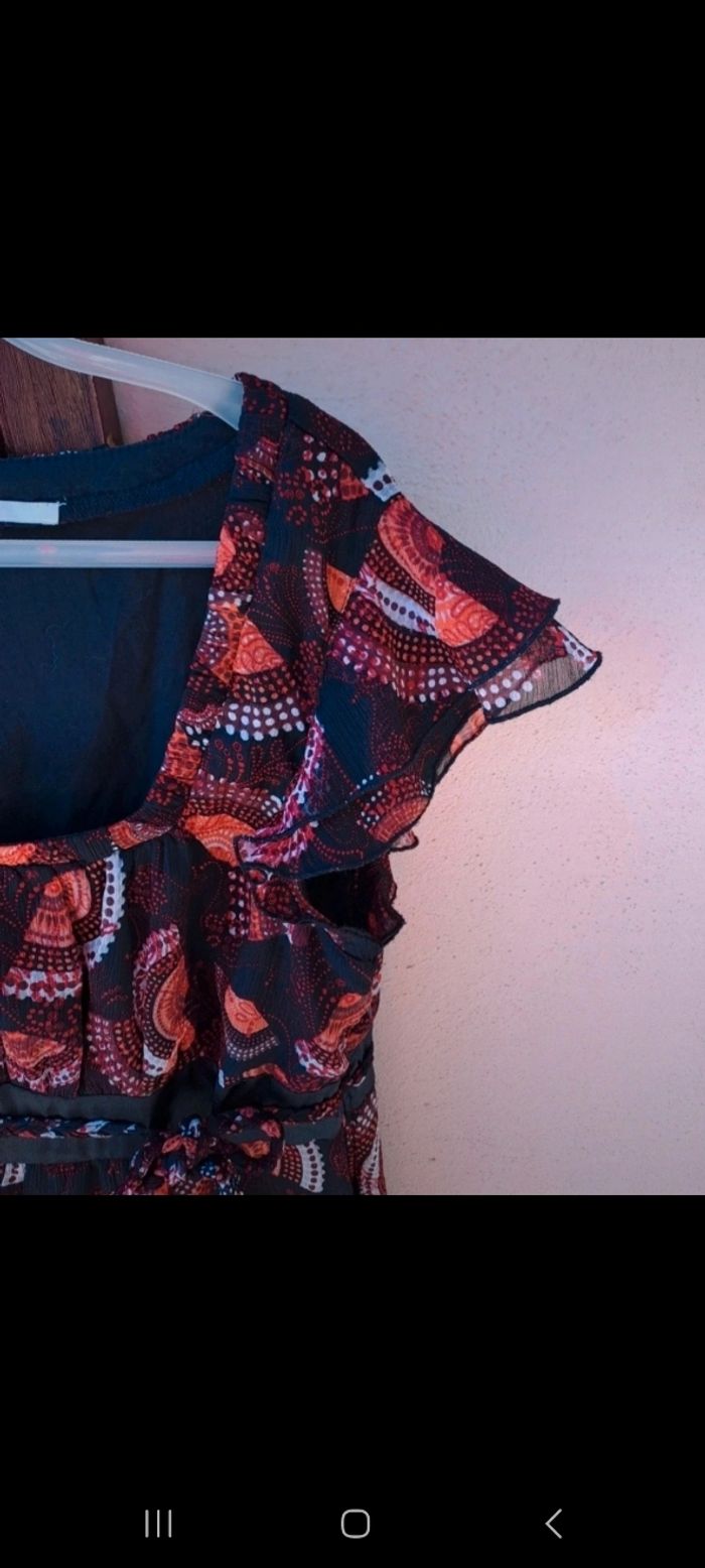 Robe femme xanaka taille 40 avec manches en voile volant et bas - photo numéro 3