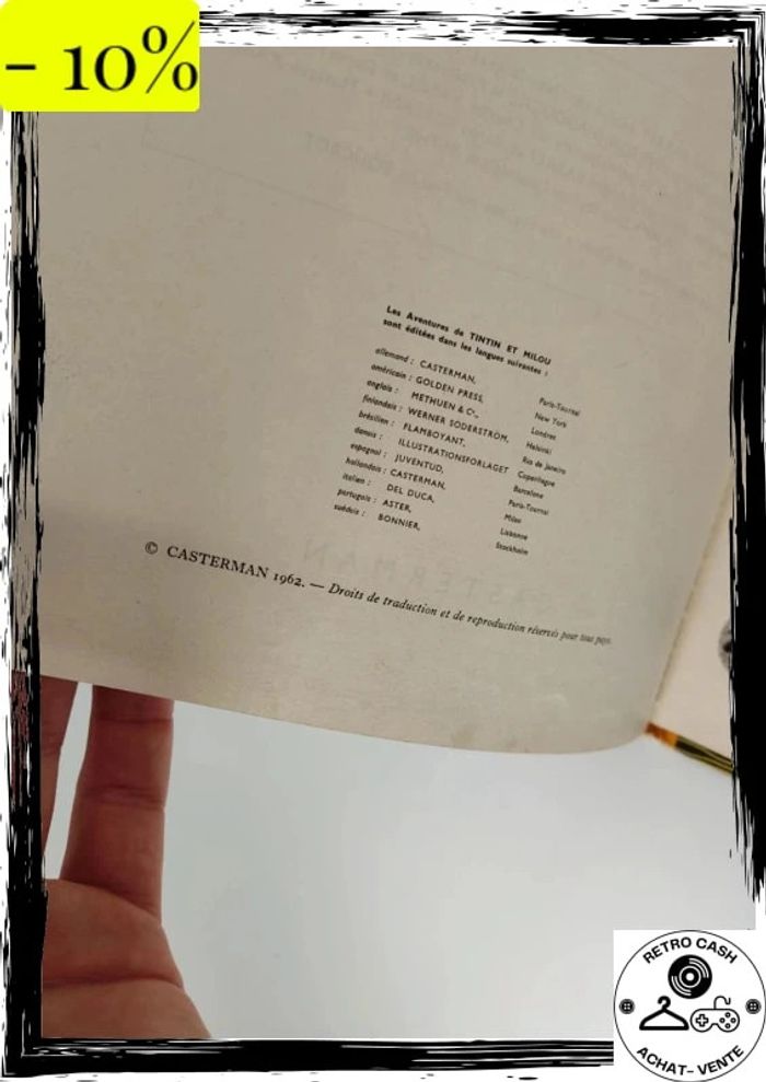 Tintin et le Mystère de la Toison d'Or - Edition 1962 - Hergé - BE - rare - photo numéro 10