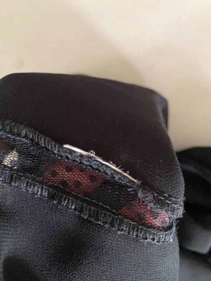 Top caraco Zara noir avec dentelle taille XS - photo numéro 15