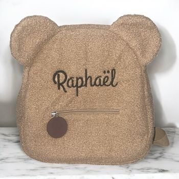 Sac à dos ourson personnalisé brodé
