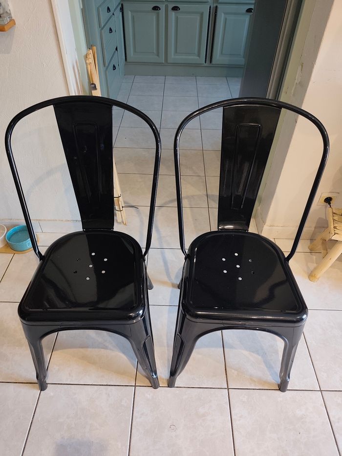 Lot 6 chaises bistrot - photo numéro 3