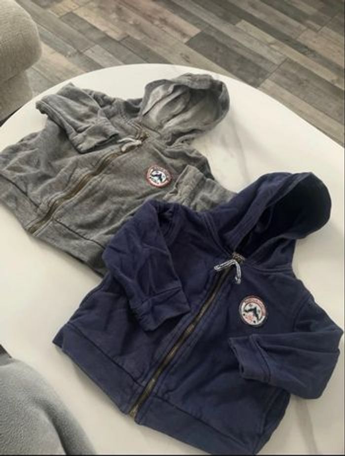 2 sweat Zipe taille 24 mois garçon hiver - photo numéro 2