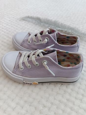 🔸Baskets blanches et violettes avec inscription "Love" - Pointure 26🔸