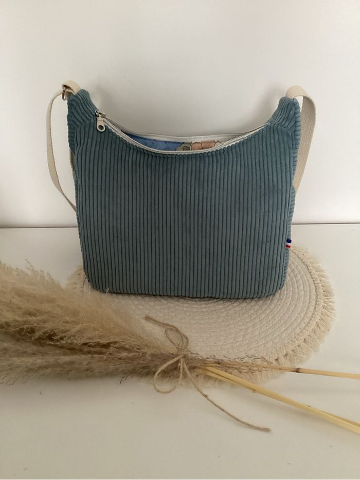Sac à main boho bleu. - photo numéro 4