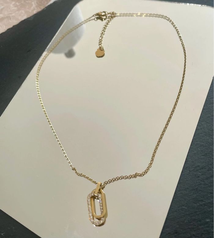 Collier pendentif motifs lien 🔗 acier inoxydable - photo numéro 3