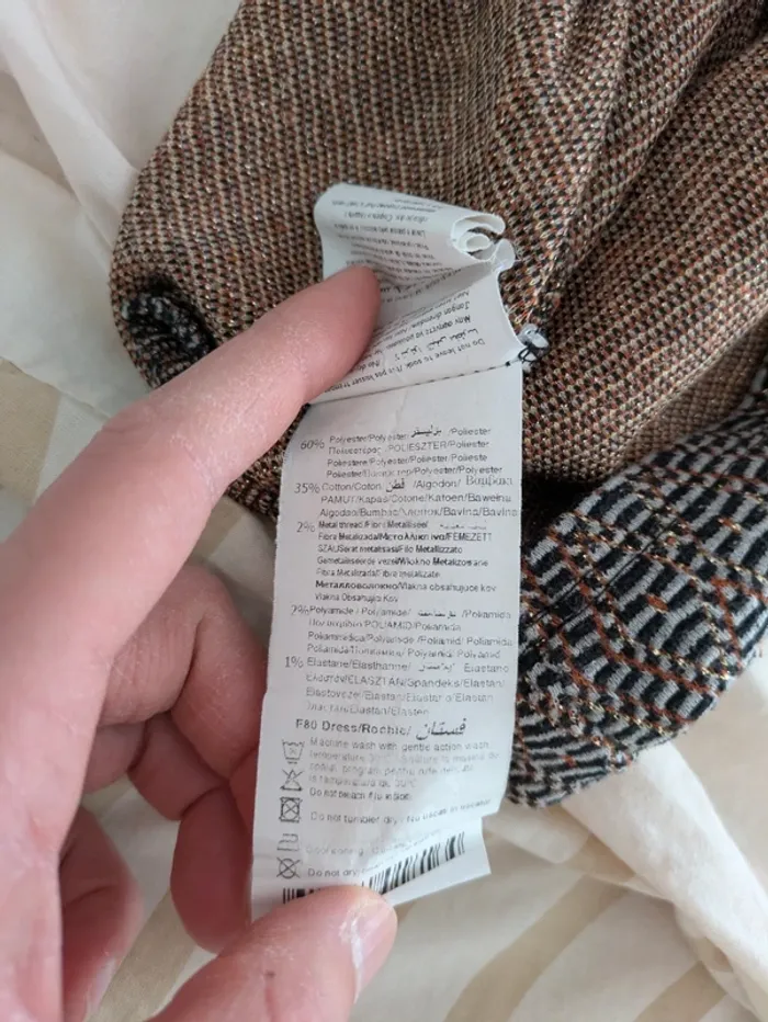 Robe droite texturée fils brillants - Camaïeu Taille M (38) - photo numéro 5