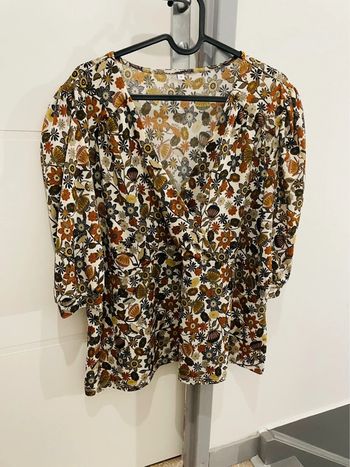 Blouse col en V taille 52