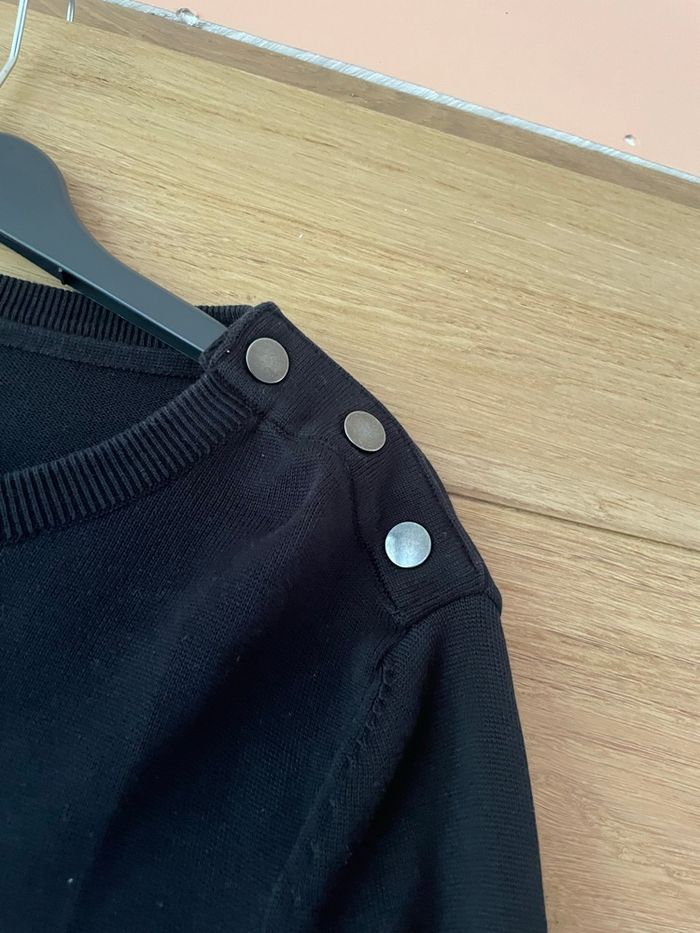 Pull fin noir devred - photo numéro 2