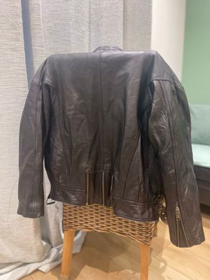 Blouson cuir noir - photo numéro 2