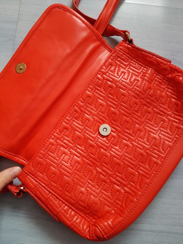 Sac rouge bandoulière La Halle - photo numéro 5