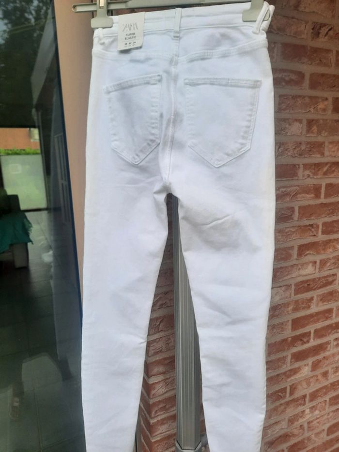 Jeans blanc zara - photo numéro 5