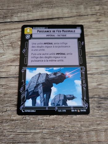 Carte Star Wars unlimited Puissance de feu maximale