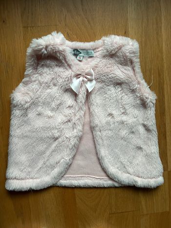 Gilet Boléro velours tout doux avec noeud lee Cooper bébé fille