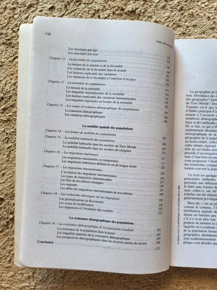 Livre Géographie de la population de Daniel Noin - ouvrage universitaire - photo numéro 6
