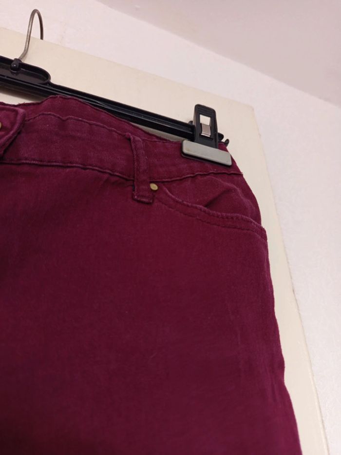 Jean Bordeaux en taille S de la marque ici et maintenant - photo numéro 7