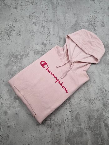 Sweat à capuche Champion rose – Taille S Femme (mesures en photos)