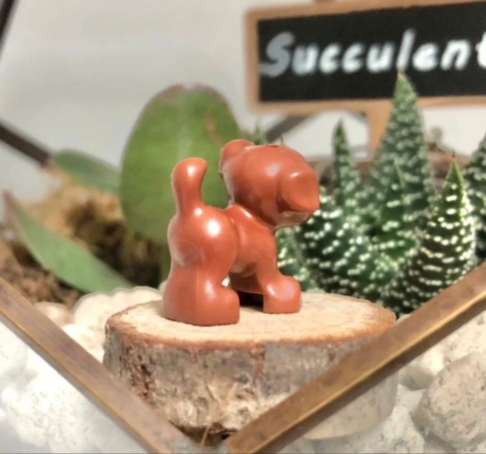 Lego Animaux Friends : Chien / Chiot marron avec langue rose - NEUF - photo numéro 4