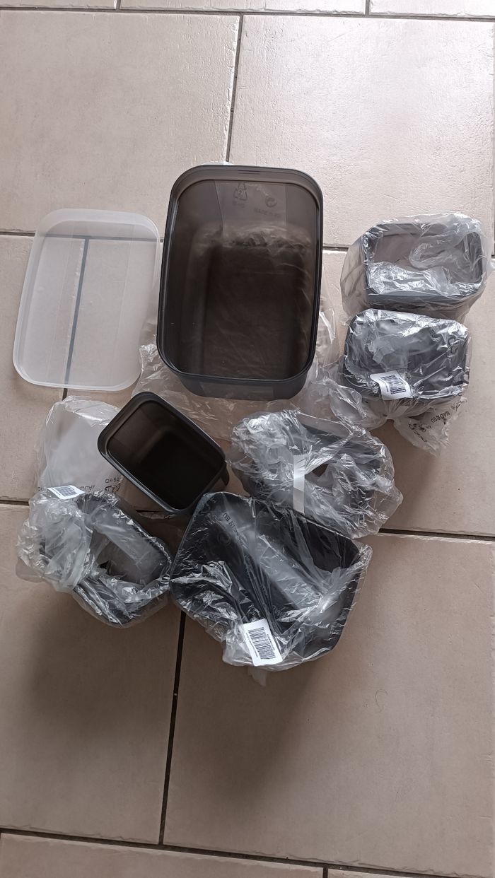Set de 7 boîtes tupperware