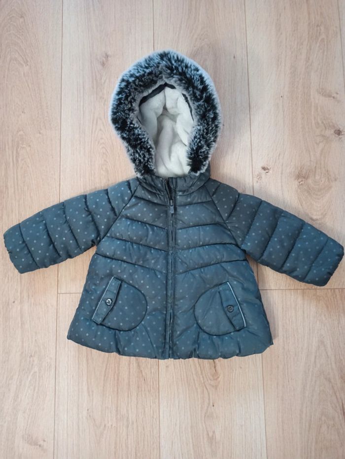 Manteau / Doudoune / Parka Hiver Chaud Gris Obaïbi Imperméable Doublure chaude - Taille 6 mois/68cm