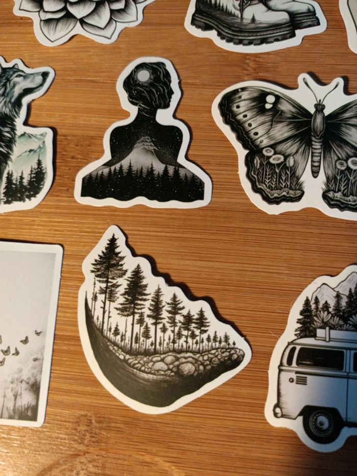 Stickers noirs et blancs paysage et autres  . - photo numéro 7
